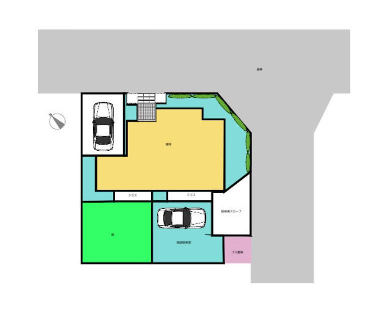 つくば市富士見台　中古戸建の区画図