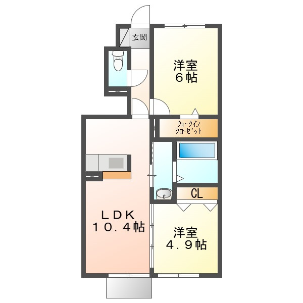 ソレイユ　Ａの間取り
