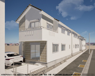 【外観】 | 中央区青葉2丁目  2号棟 | イメージパース（完成時に現況と異なる場合は現況優先となります）