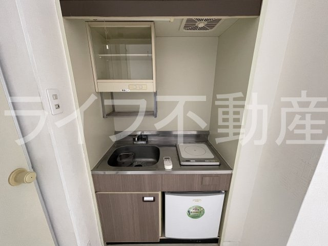 サンマリノ石切のキッチン|コンパクトなキッチンで掃除もラクラク