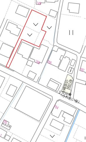佐山　売土地の土地図