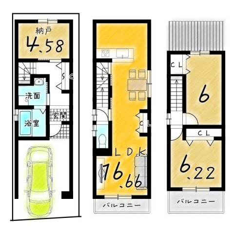西野山欠ノ上町　建築条件付き土地の区画図
