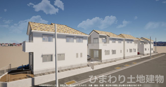 【外観】 | 中央区青葉2丁目  1号棟 | 全4棟イメージパース（完成時に現況と異なる場合は現況優先となります）