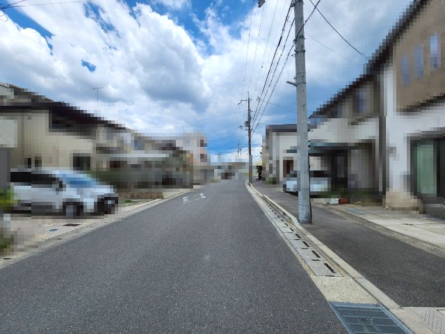 【価格改定】乙訓郡大山崎町字大山崎小字西高田の前面道路含む現地写真|広々とした道ですので運転が苦手な方も安心です！