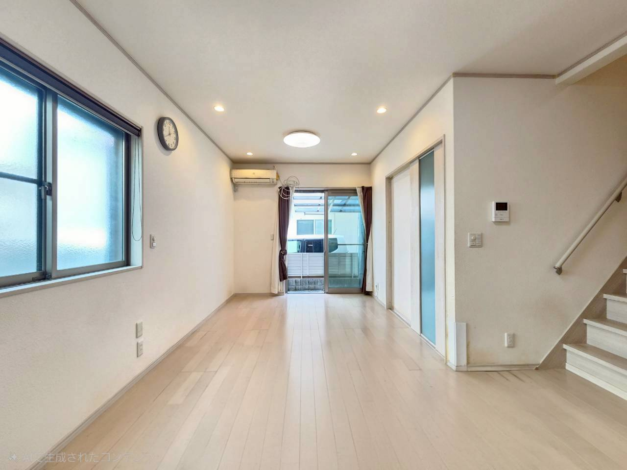 【価格改定】乙訓郡大山崎町字大山崎小字西高田の居間・リビング|リビング内階段。家族のつながりを大切にしたい方にぴったりです！