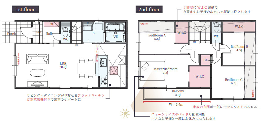 加古郡稲美町六分一１期（全１棟）　新築の間取り|4LDK+WIC3か所です。