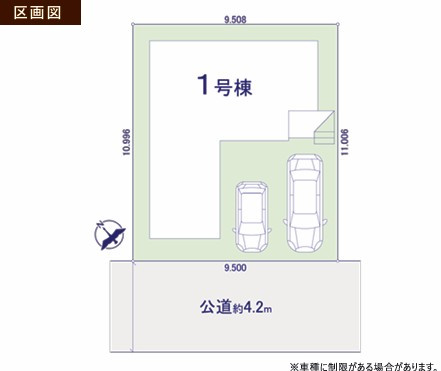 【新築】坂戸市千代田7期 全1棟の区画図|綺麗な整形地です☆