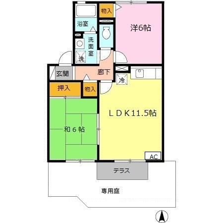 セジュールS C棟の間取り