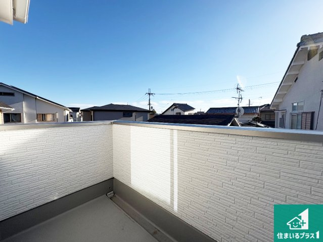 京都市西京区大原野上里紅葉町　第1期　新築一戸建てのバルコニー|日当たりのよいバルコニー！お部屋が開放的に！