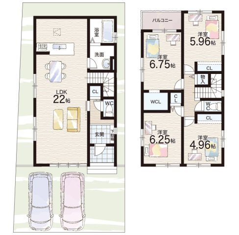 京都市西京区大原野上里紅葉町　第1期　新築一戸建ての間取り