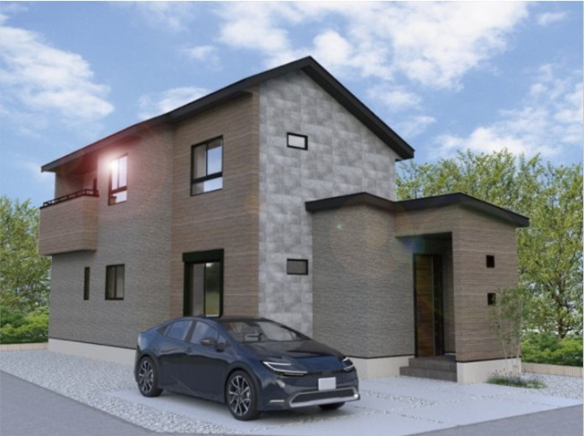 【外観パース】 | 本庄市小島　戸建住宅ー＊Design HOUSE＊ | ≪D号棟≫
