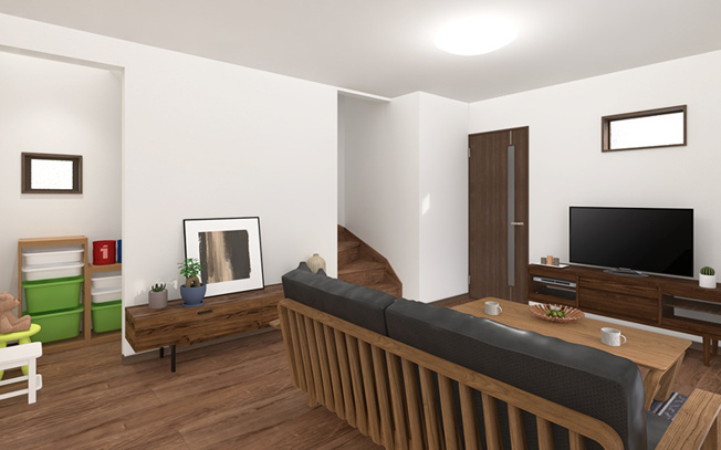 【居間・リビング】 | 本庄市小島　新築住宅ー＊Design HOUSE＊ | ≪D号棟≫