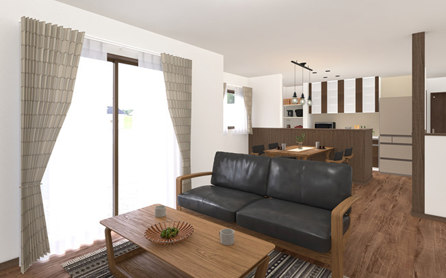 【居間・リビング】 | 本庄市小島　新築住宅ー＊Design HOUSE＊ | ≪D号棟≫