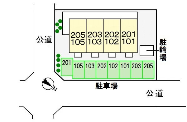 ウィングコート ベイロード 2の区画図