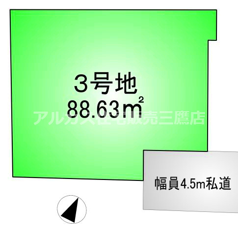 杉並区上高井戸１丁目 京王線 芦花公園駅 新築戸建ての区画図