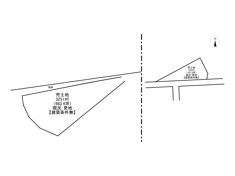 姫路市豊富町神谷/売土地の土地図