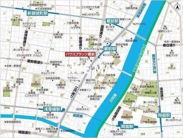 【地図】バウスフラッツ蔵前