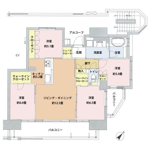 ウィルローズ鴻巣。『鴻巣駅』東口8分の11階のお部屋の間取り
