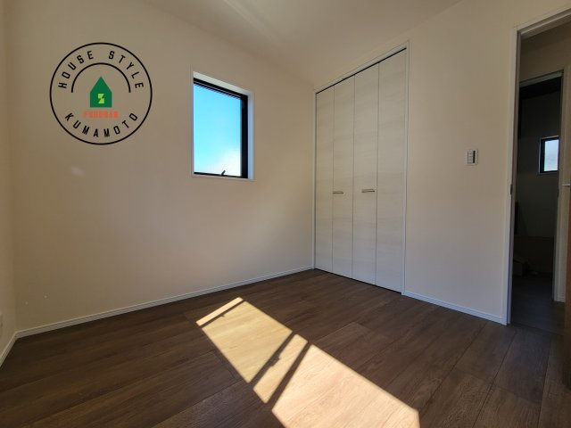 熊本市南区並建町第2-2棟（2号棟）の和室|将来的に、琉球畳を引きまして和室風にすることも可能です。