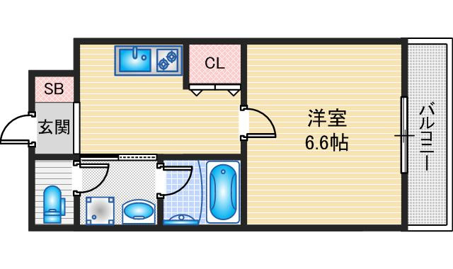 ウェルスクエア茨木駅前の間取り