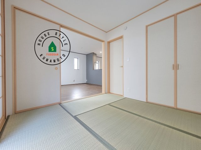 熊本市東区月出7丁目第1-5棟（A号棟）の和室|将来的に、琉球畳を引きまして和室風にすることも可能です。