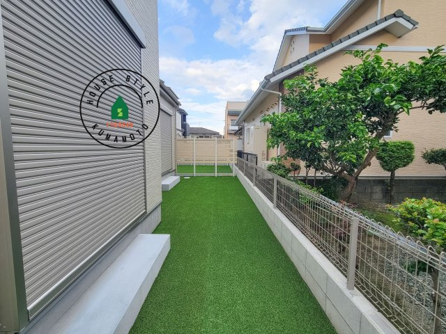 熊本市東区月出7丁目第1-5棟（B号棟）の庭|お庭で自由な時間を過ごせます。