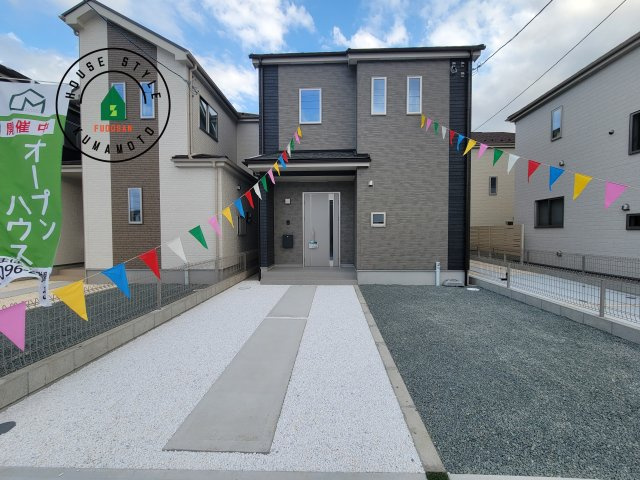 熊本市東区月出7丁目第1-5棟（C号棟）の外観|デザイン性のある外観です。