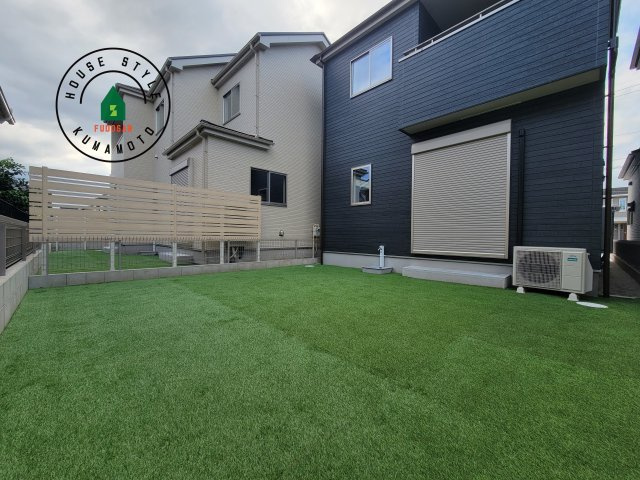 熊本市東区月出7丁目第1-5棟（C号棟）の庭|お庭で自由な時間を過ごせます。