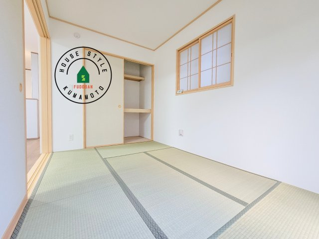 熊本市東区月出7丁目第1-5棟（D号棟）の和室|将来的に、琉球畳を引きまして和室風にすることも可能です。