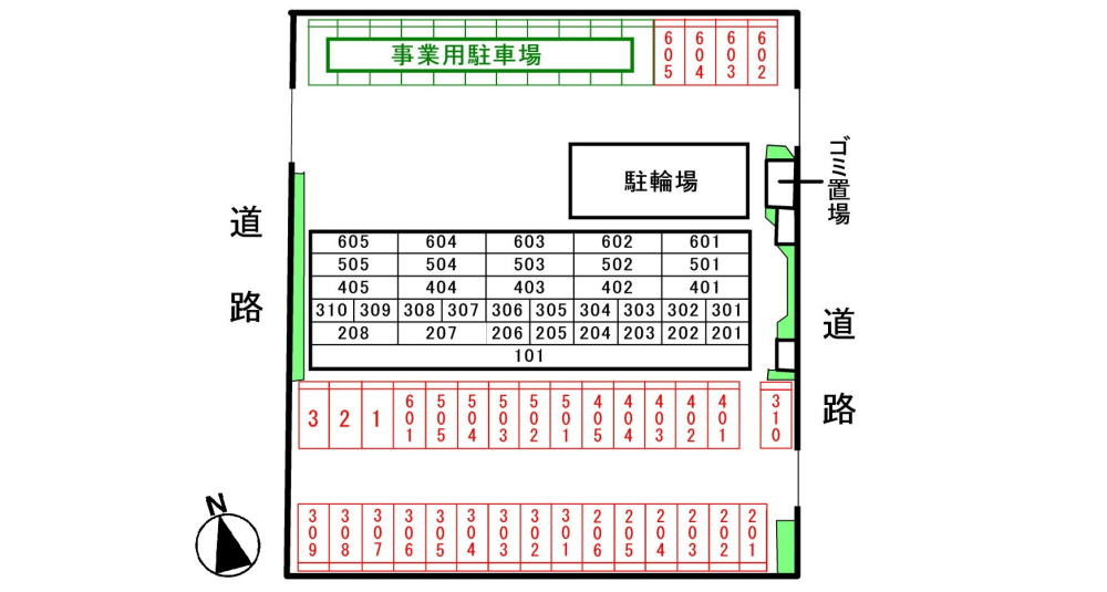 フィオーレ鏡川の駐車場|駐車場