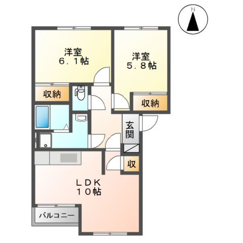 フェイバードパーク　Ａ棟の間取り