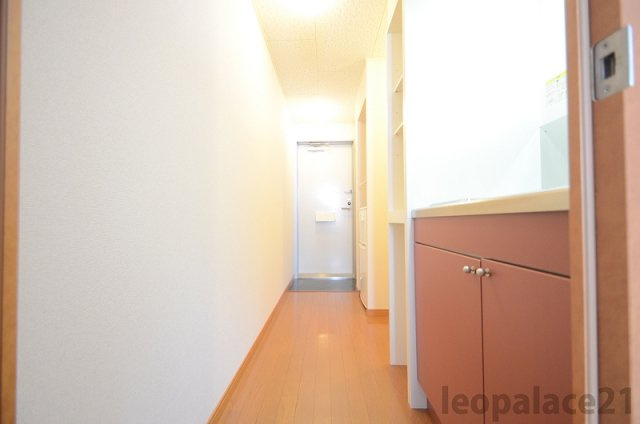 レオパレスリバティーの玄関|明るい玄関です