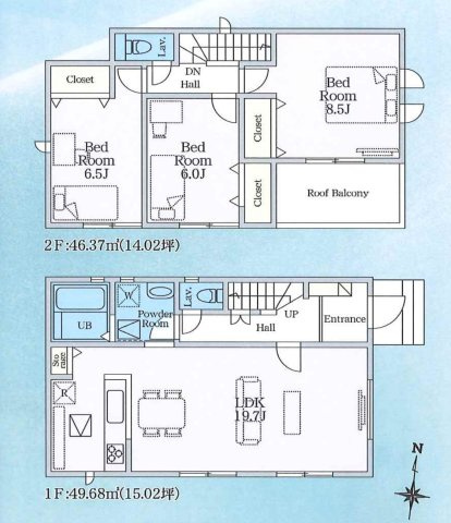 【間取り】 | 前橋市南町２丁目　２号棟 | 実際にご見学頂くと、周辺の生活環境やコンセントの位置、収納の広さなどがご理解頂けます。お気軽に内覧予約をしてください！