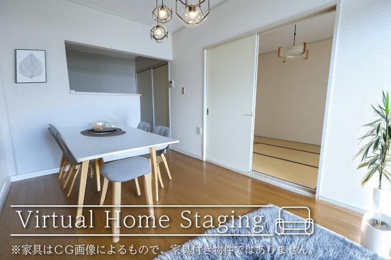 リエス小山間々田の居間・リビング|LDK家具配置イメージ