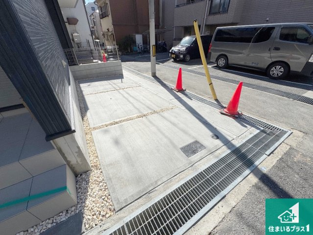 神戸市灘区神ノ木通　新築一戸建ての駐車場|駐車スペース！散水栓があるので、こまめに愛車を洗えます！