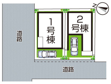 神戸市灘区神ノ木通　新築一戸建ての区画図|全２区画