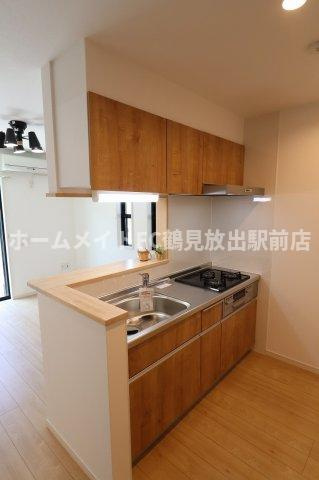 東大阪市森河内東２丁目のアパートのキッチン