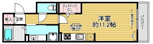 大阪市城東区諏訪１丁目のハイツの間取り