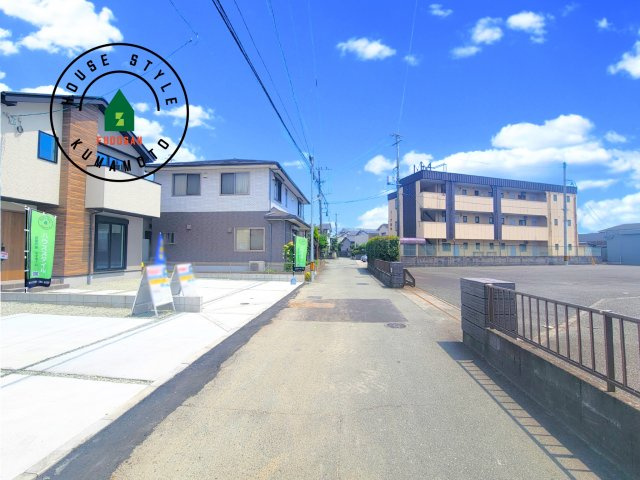 熊本市東区尾ノ上3丁目第1-2棟（2号棟）　の前面道路含む現地写真|前面道路です。