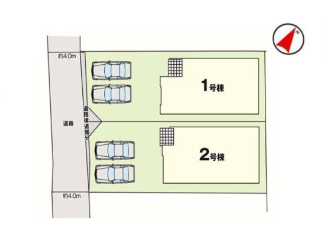 熊本市東区尾ノ上3丁目第1-2棟（2号棟）　の区画図|配置図（2号棟）
