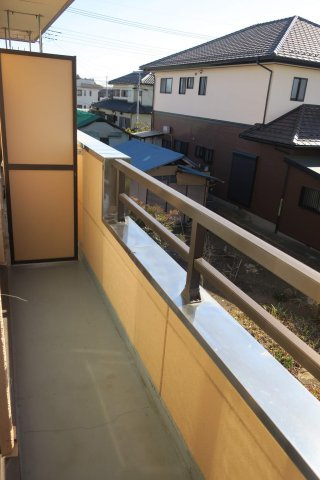 リエス小山間々田のバルコニー