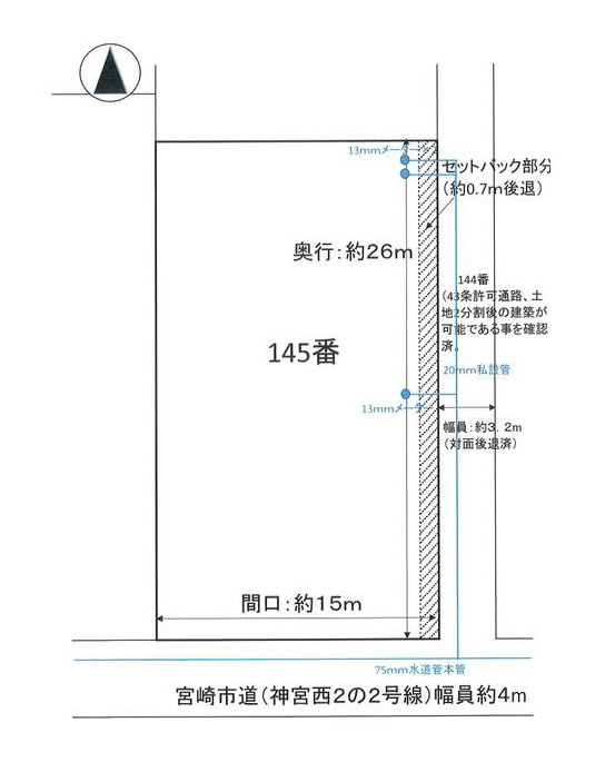 神宮西2丁目　土地の土地図