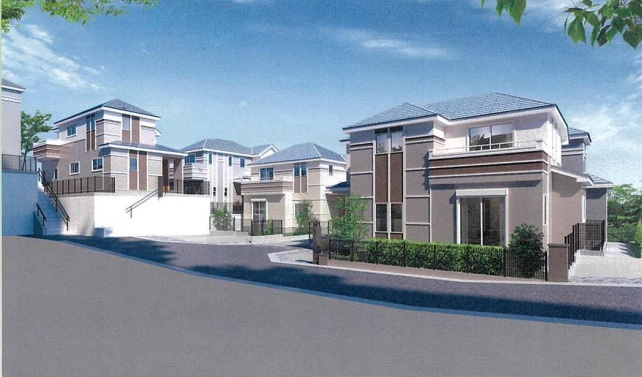 フォレストタウン青葉台の外観パース|東急セキュリティ標準装備大型分譲地