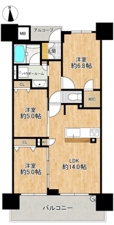【間取り】 | プレサンスロジェ東住吉Ⅱ　中古マンション
