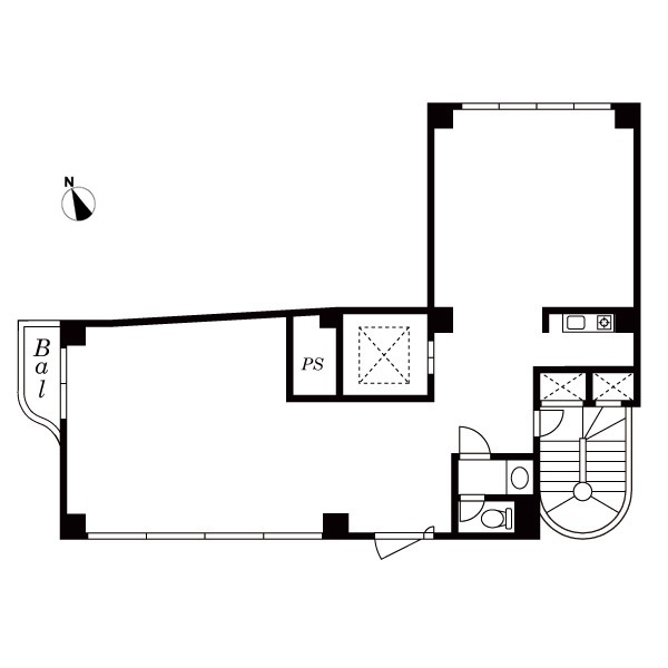 アザブビルディングNo.3の間取り|ワンフロア1テナント