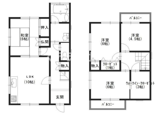 鶴見区横堤4中古戸建の間取り|4LDK