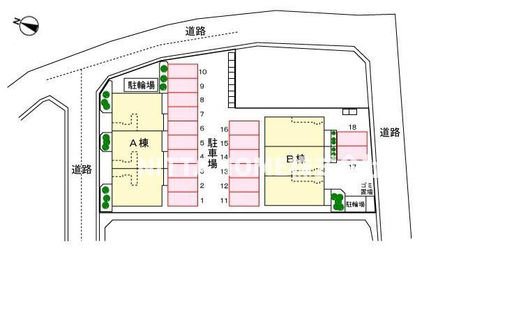 ミップルハウスＢの区画図