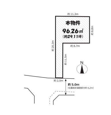 【区画図】 | 所沢市北野1丁目 | カースペース1台可（車種による）