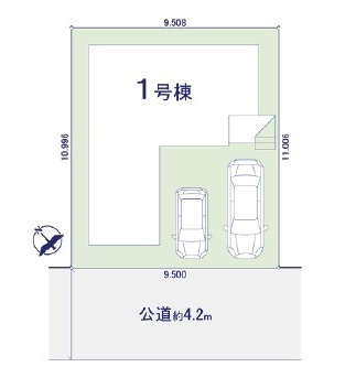 坂戸市千代田新築戸建の区画図