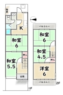 【間取り】 | 右京区太秦堀池町